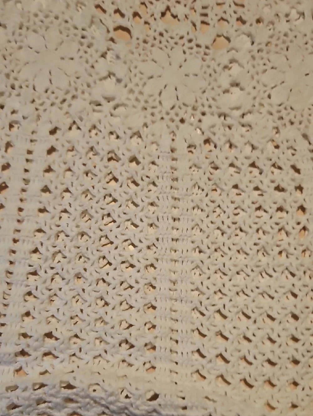 Free People Ivory Crochet Floral Openwork Sweater